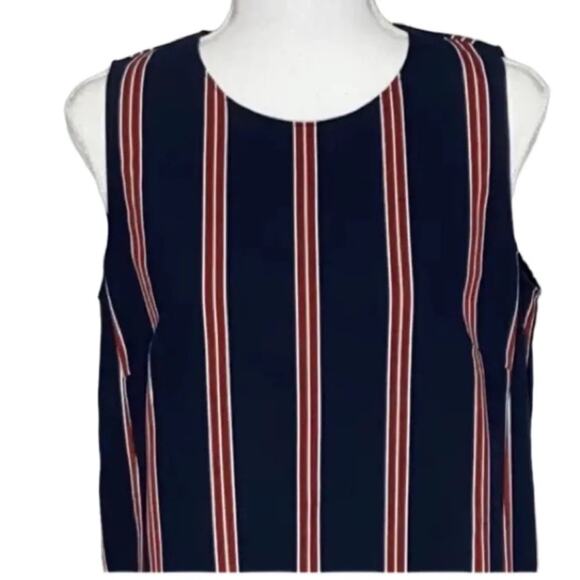 Halogen Flounce Back Vertical Striped Shift Dress Size XXS - Picture 7 of 7